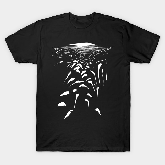 minimal dystoptical landscape INK T-Shirt by Nikokosmos